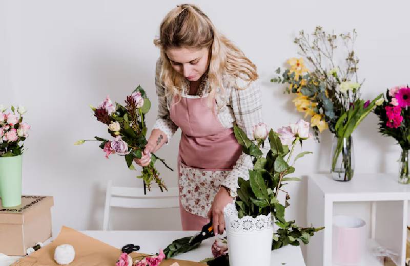 Image of a beautifully arranged flower bouquet